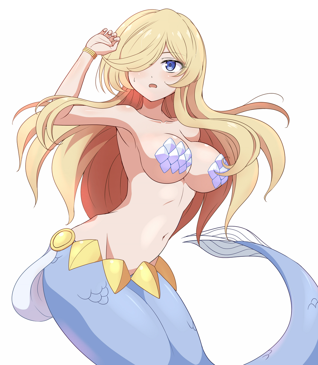 This is a pixiv picture whose title is 人魚型の女魔族.