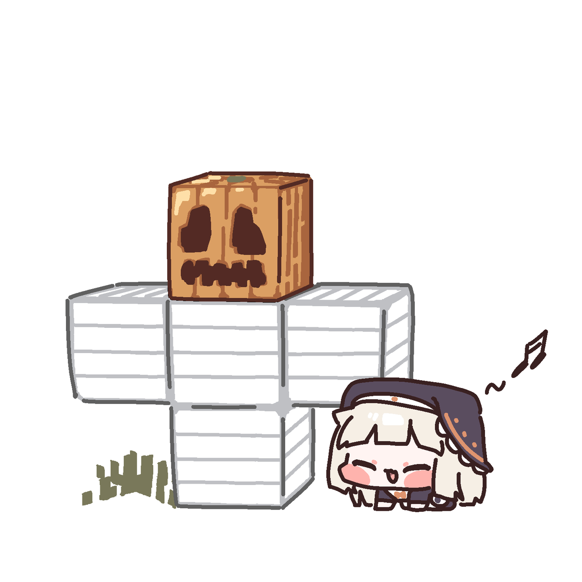This is a pixiv picture whose title is Iron Golem??.