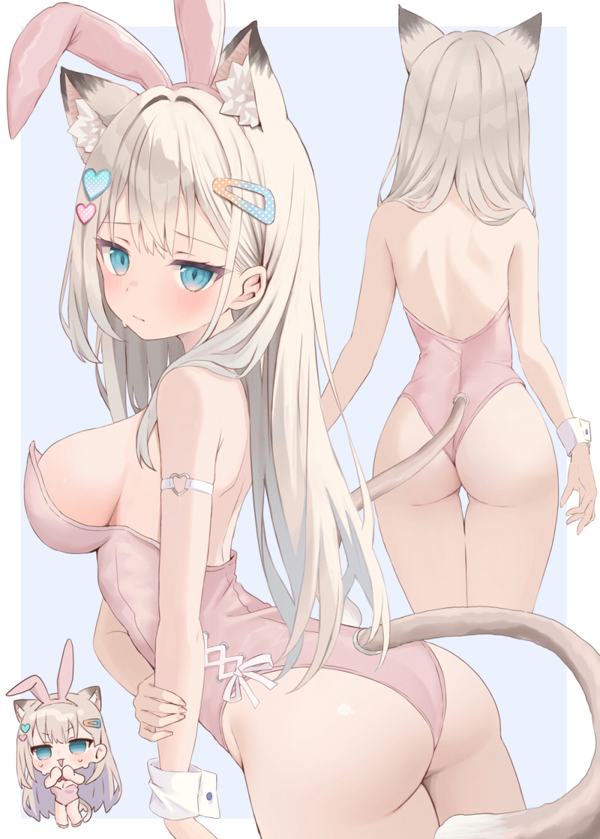 This is a pixiv picture whose title is バニーモカちゃん🐰.