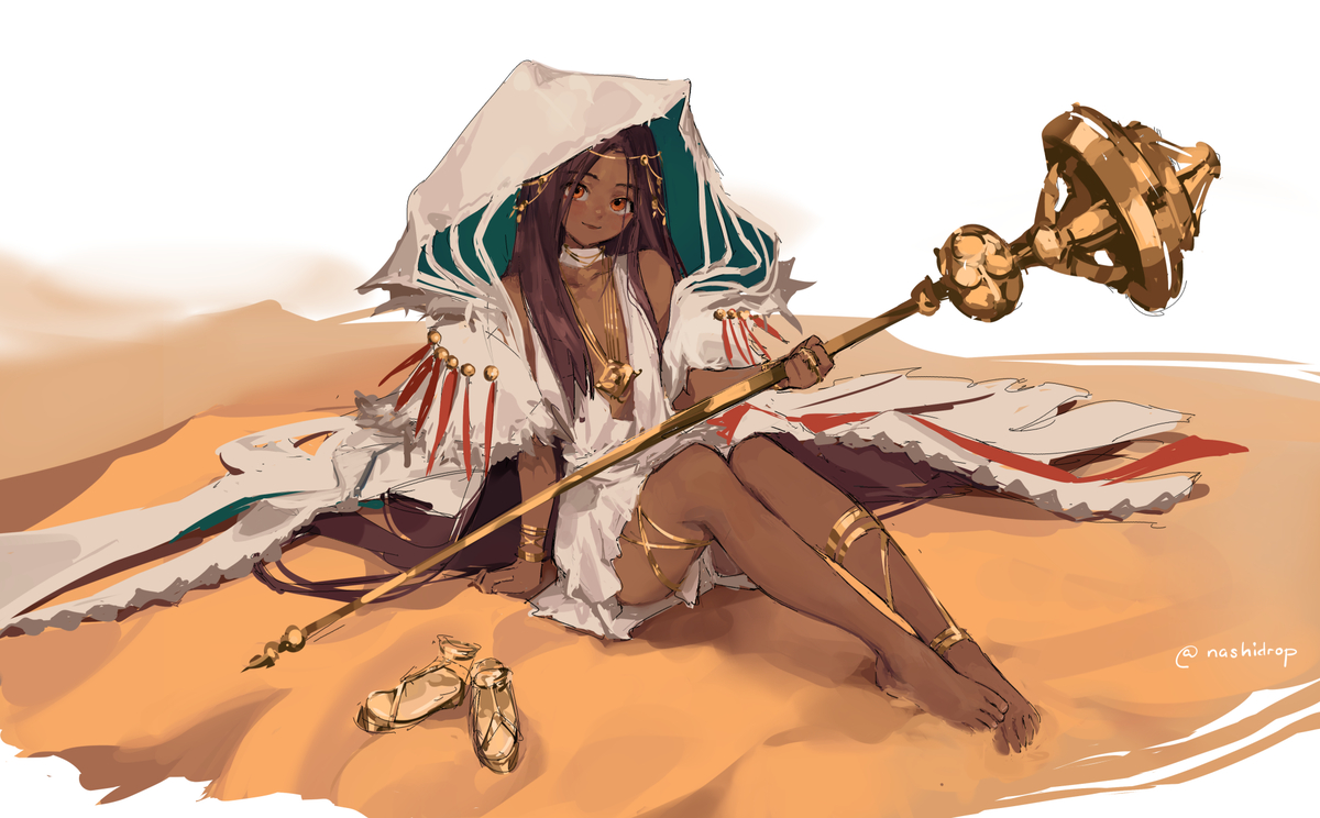 This is a pixiv picture whose title is Demi in the desert.