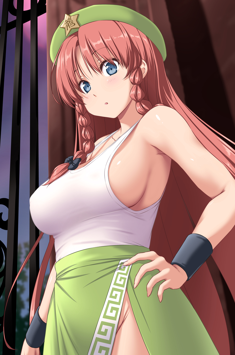 This is a pixiv picture whose title is タンクトップの紅美鈴.