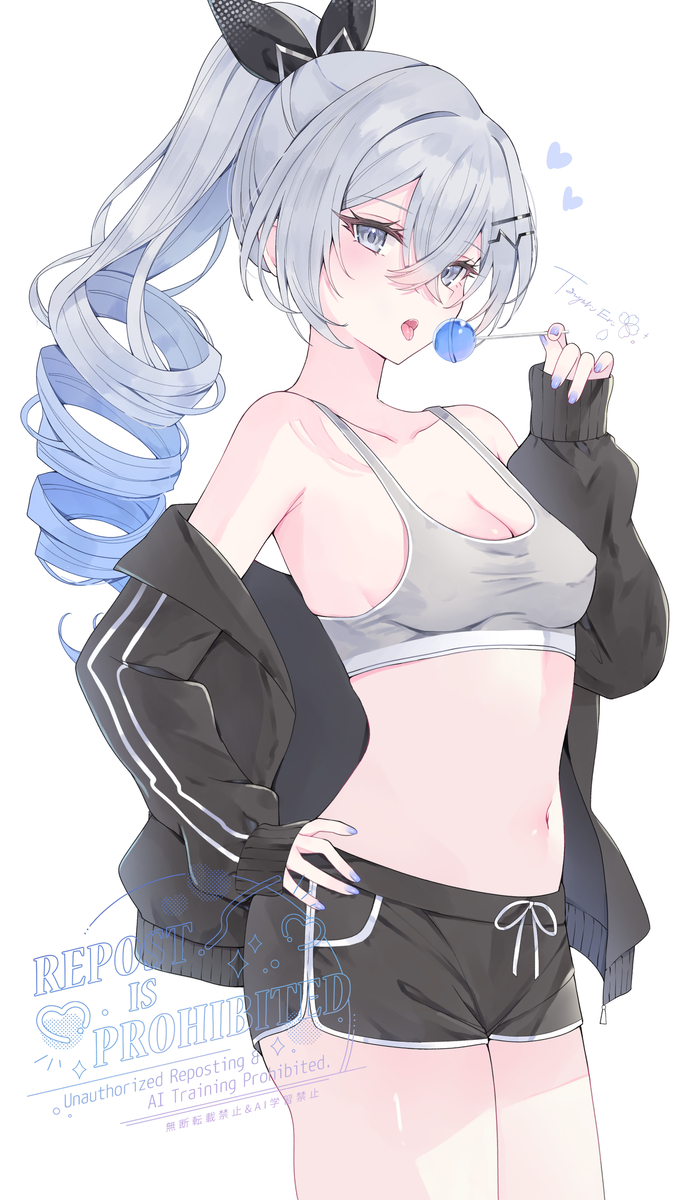 This is a pixiv picture whose title is だる着銀狼💙.