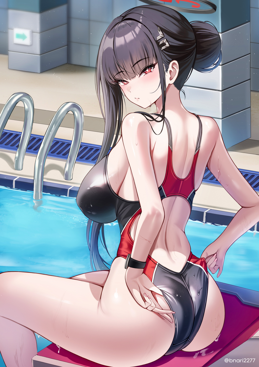 This is a pixiv picture whose title is 競泳水着リオ.