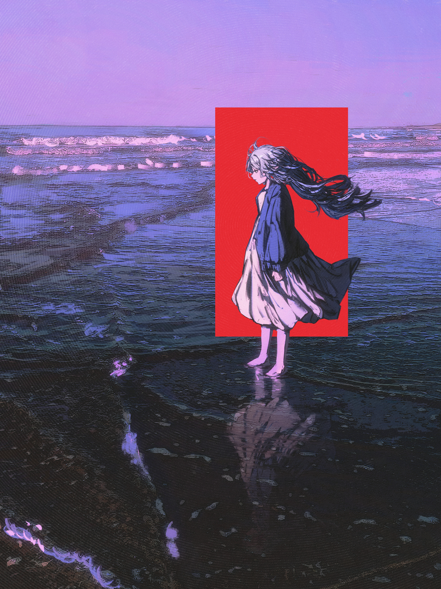 This is a pixiv picture whose title is 紅の潮.