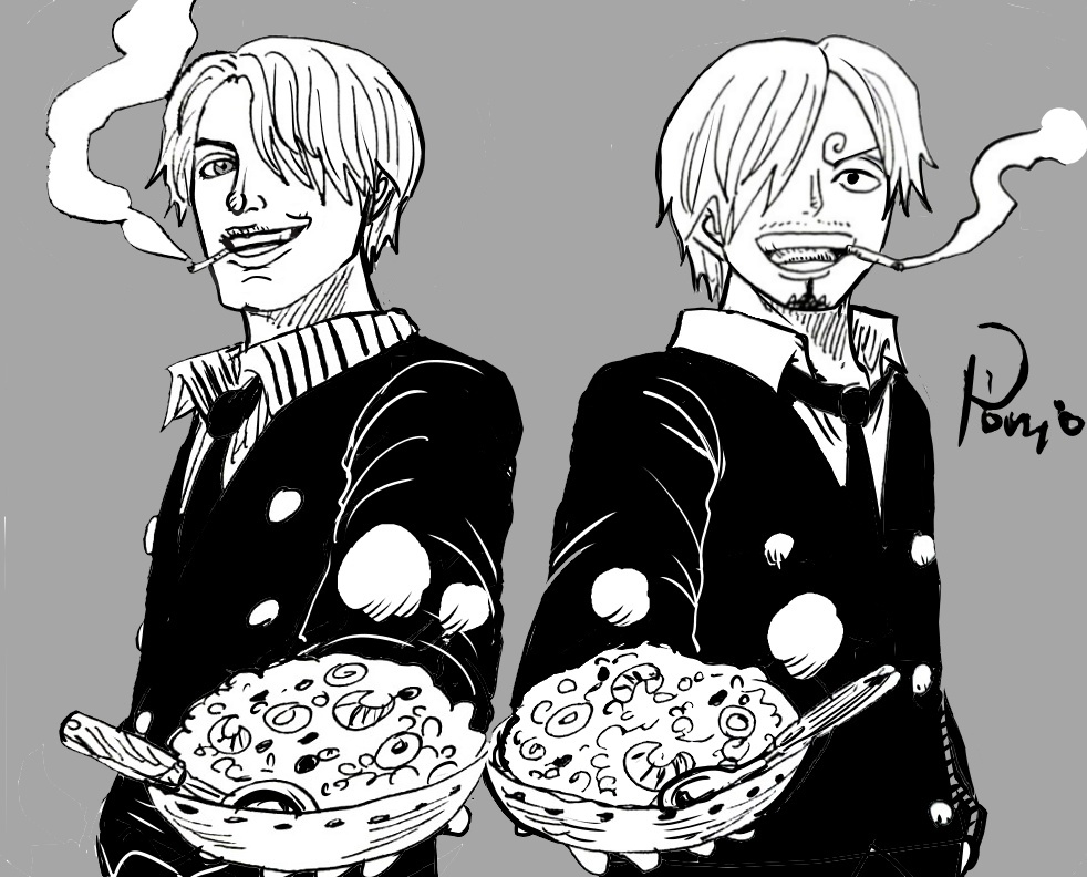 This is a pixiv picture whose title is サンジとタズサンジ.