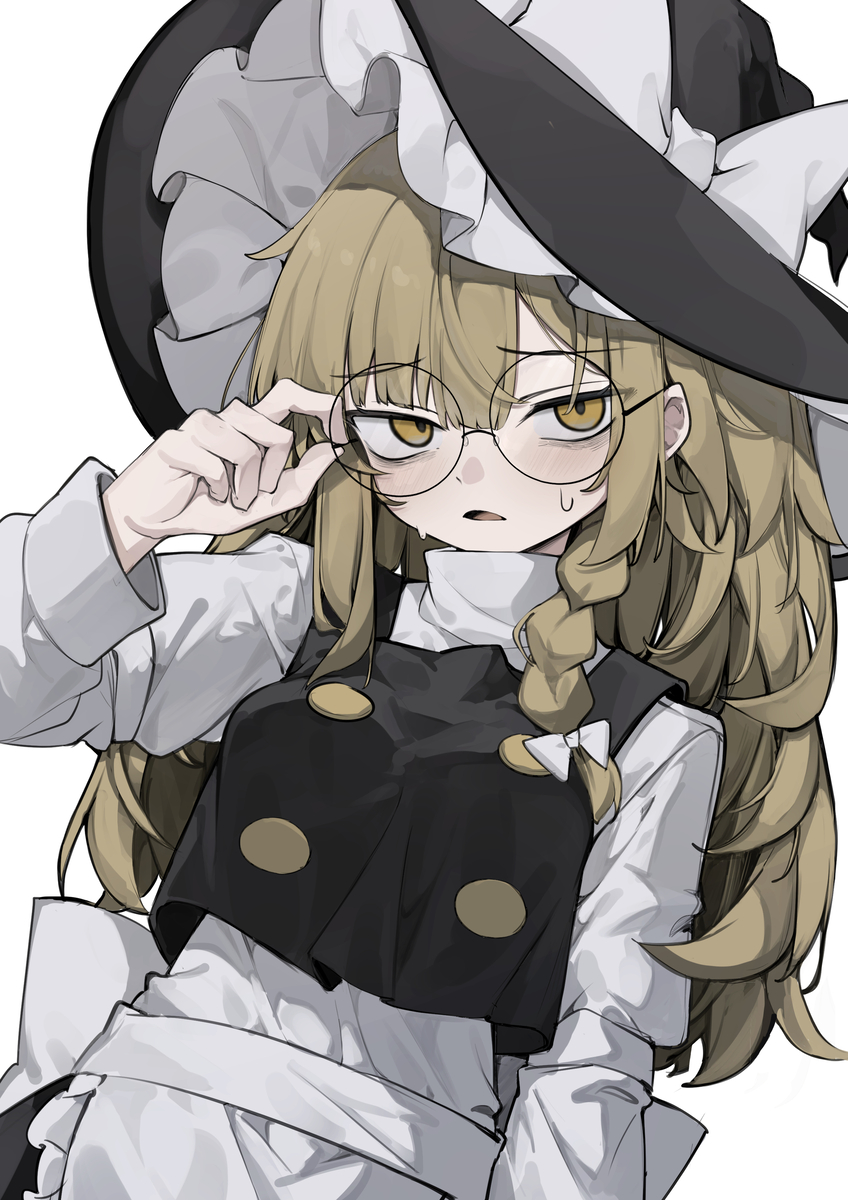 This is a pixiv picture whose title is 丸眼鏡魔理沙.