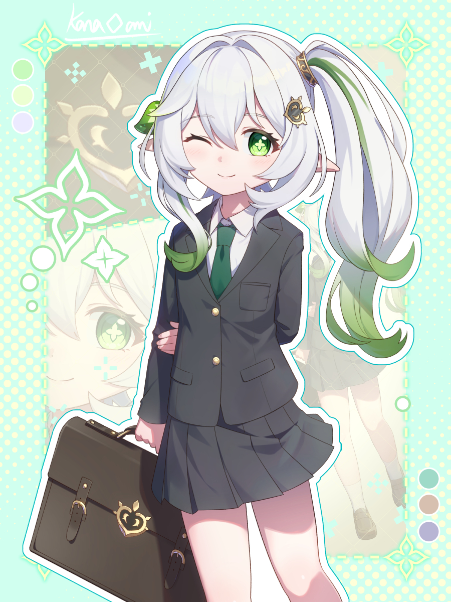 This is a pixiv picture whose title is 学生ナヒーダ.