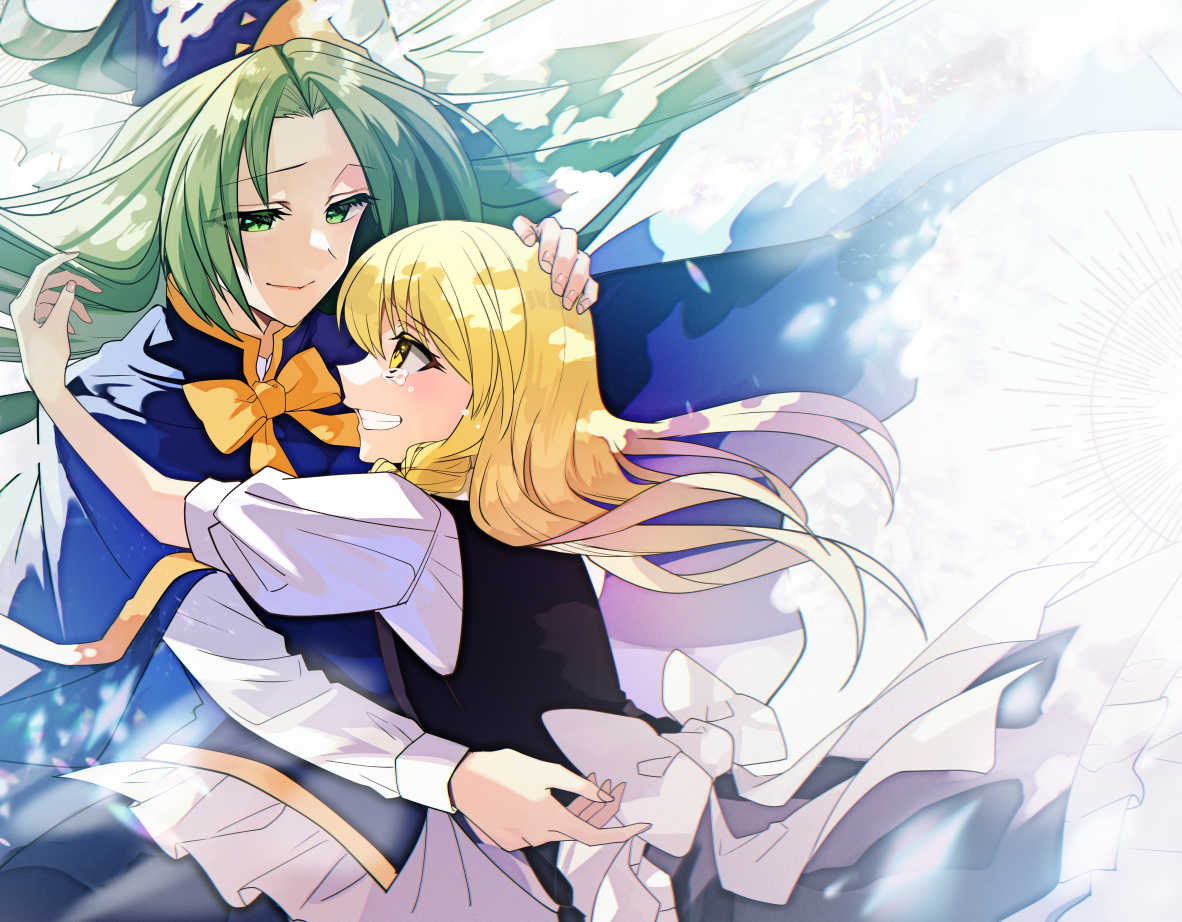 This is a pixiv picture whose title is 魅魔様と魔理沙.
