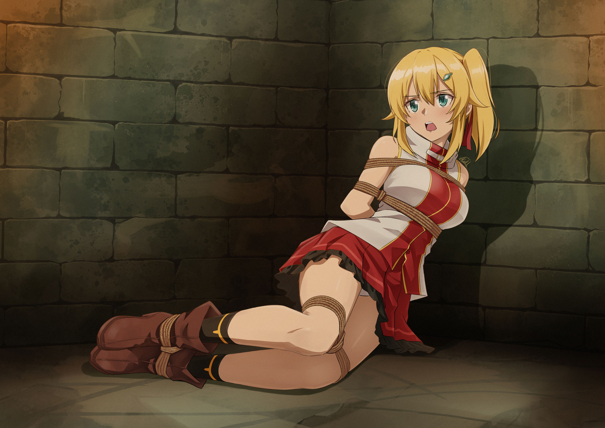This is a pixiv picture whose title is Emma tied up.