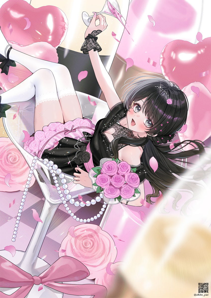 This is a pixiv picture whose title is 【お仕事】蟒蛇百々花さん誕生日記念イラスト.