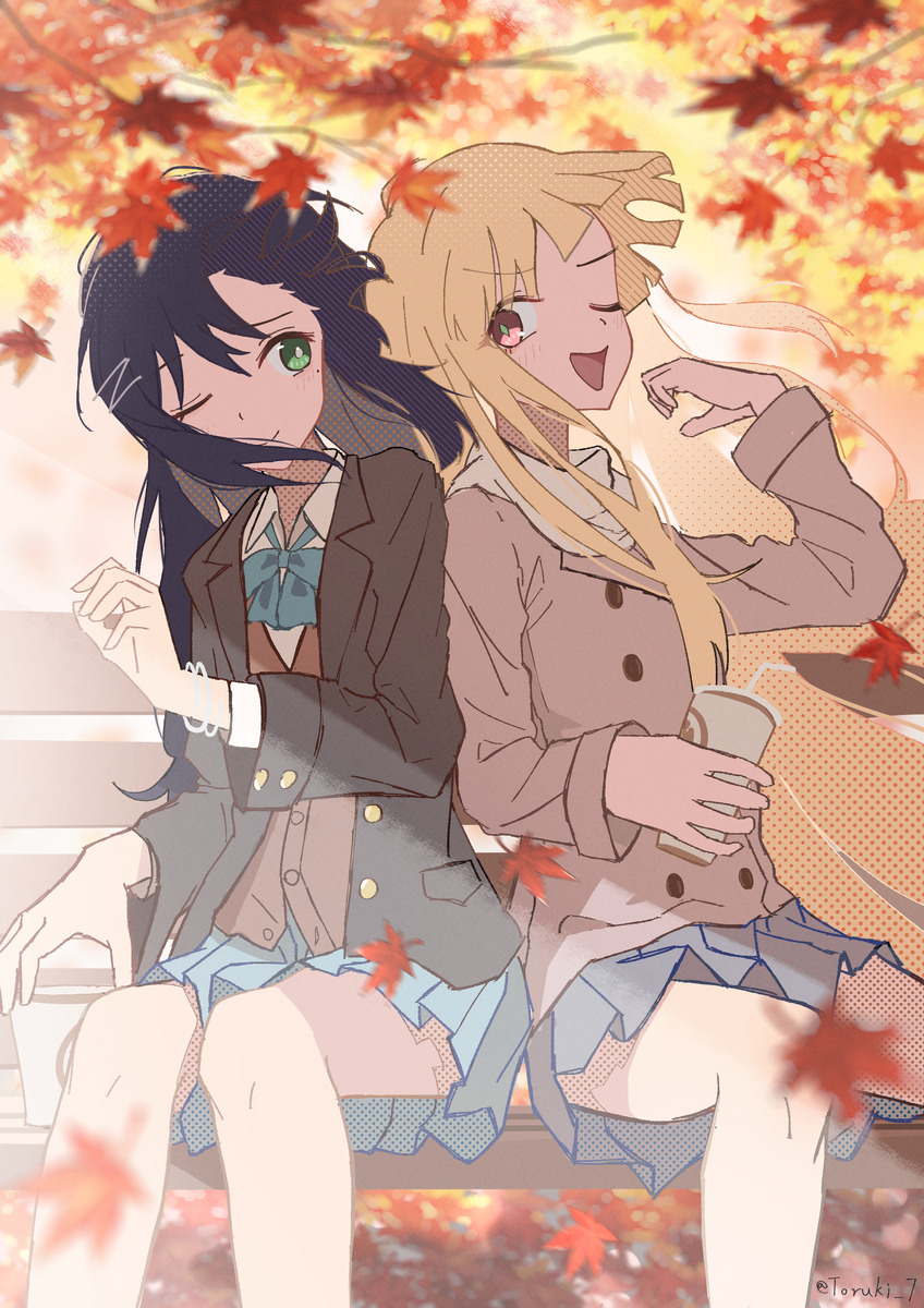 This is a pixiv picture whose title is 秋伴.