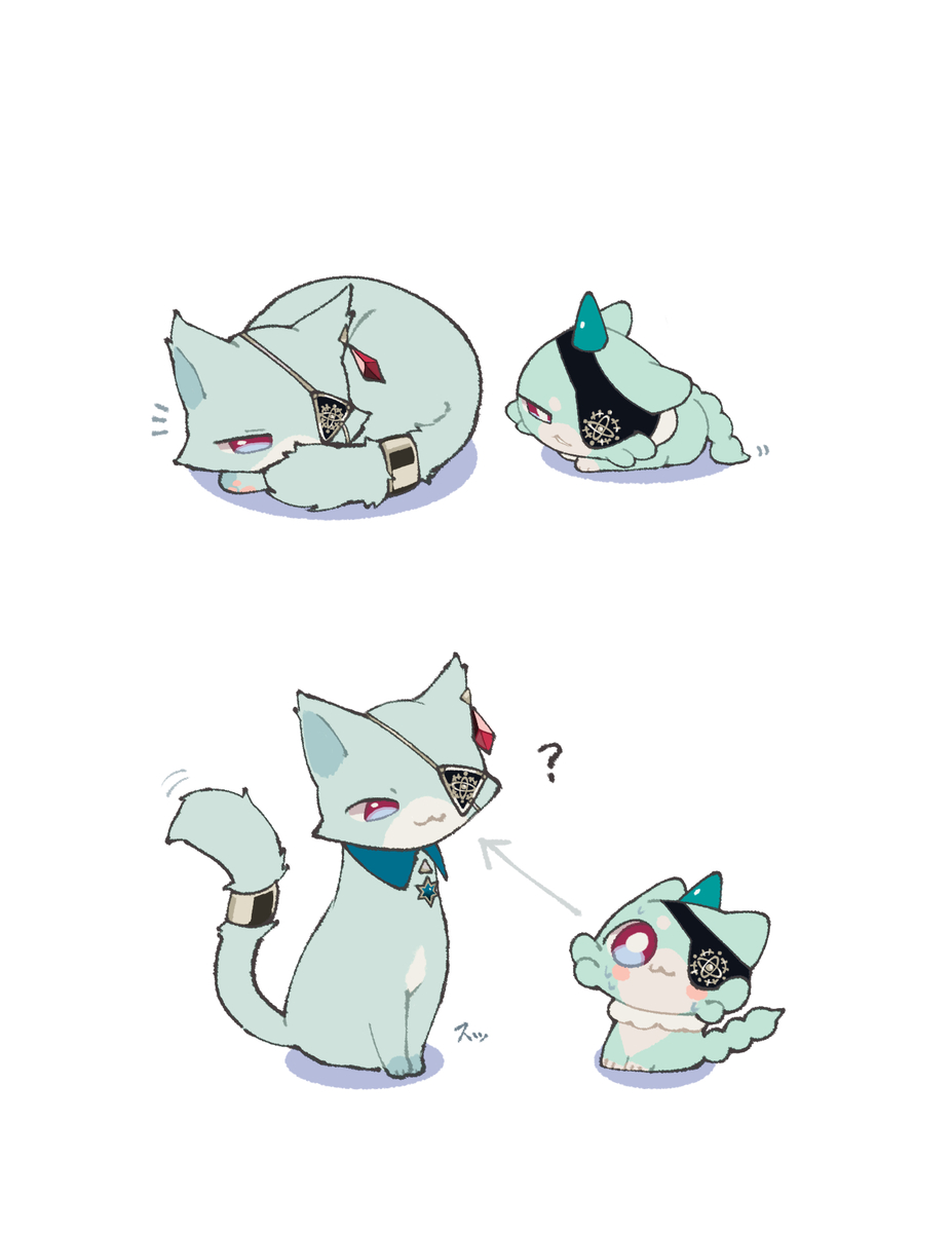 This is a pixiv picture whose title is 🐱🌿.