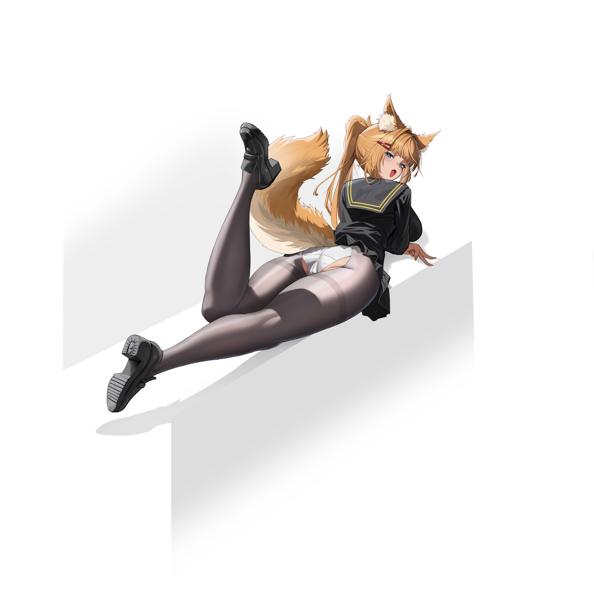 This is a pixiv picture whose title is 大尾巴狐狸.
