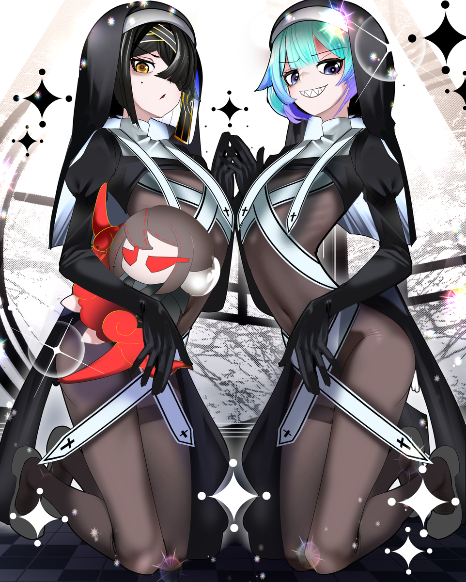 This is a pixiv picture whose title is シスターロクスタ&徐福.