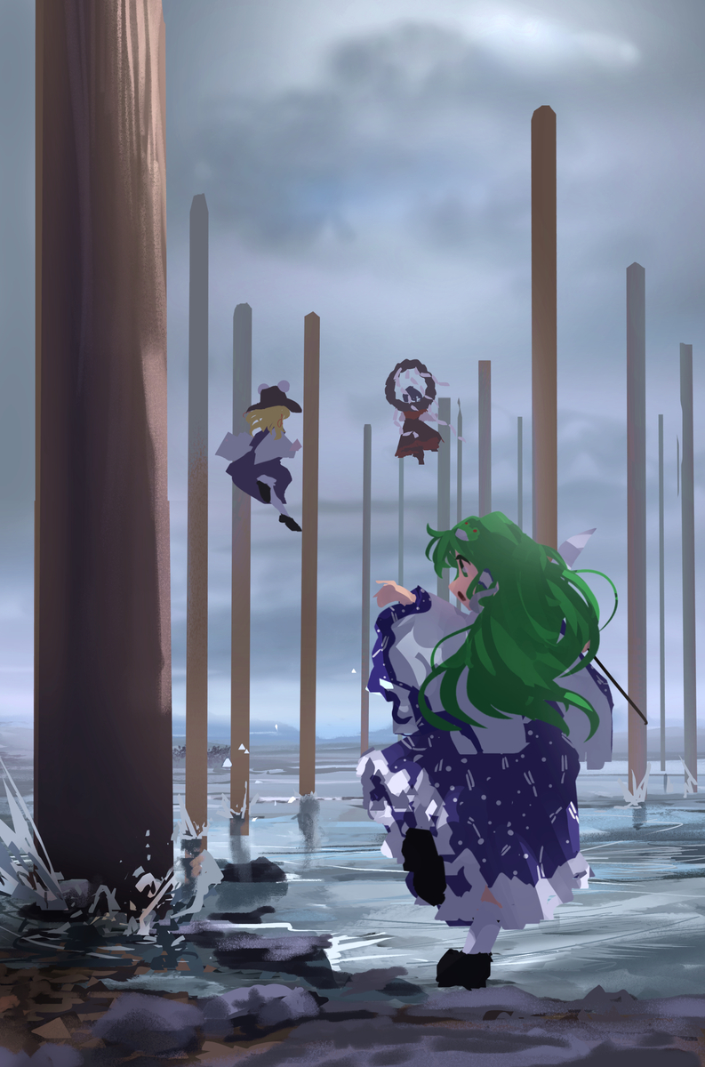 This is a pixiv picture whose title is 守矢家.