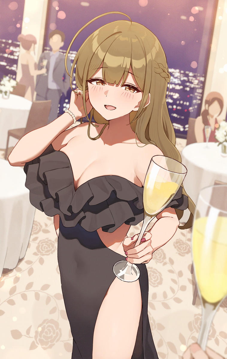 This is a pixiv picture whose title is 千雪「乾杯っ♪」.