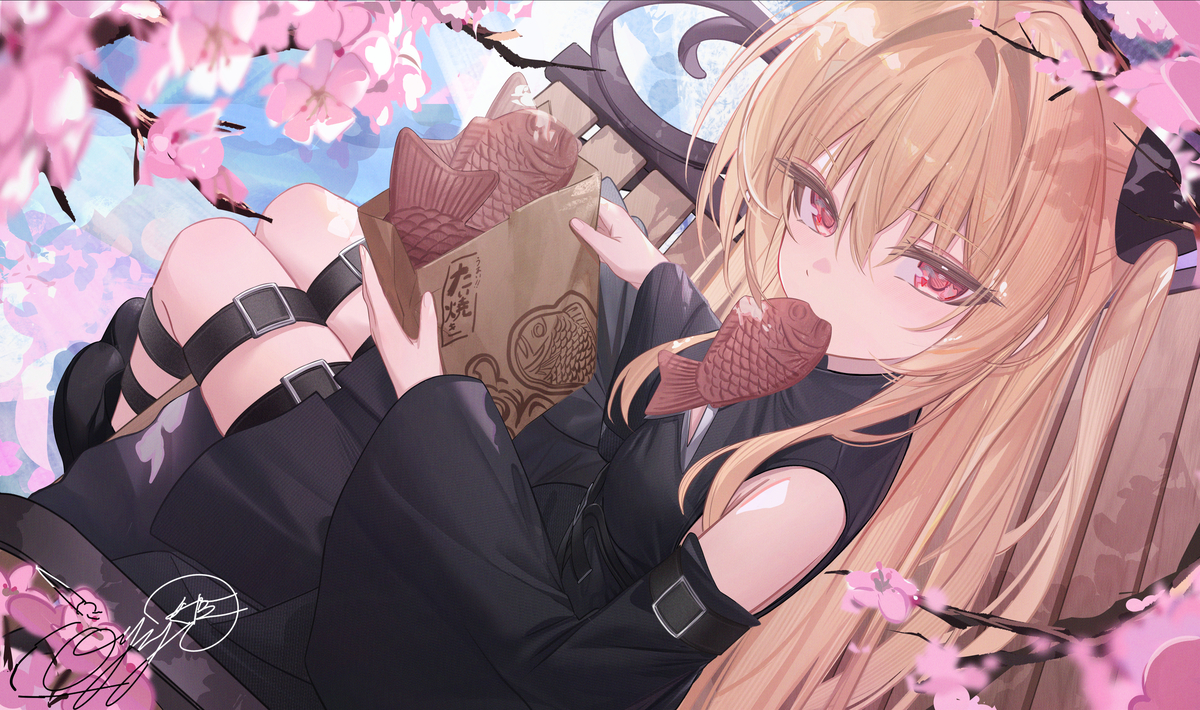 This is a pixiv picture whose title is 金色の闇.