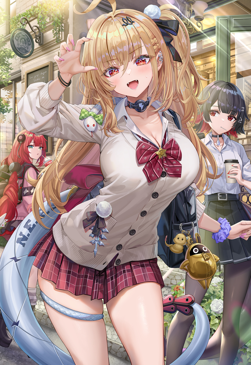 This is a pixiv picture whose title is 潜入捜査学生編.