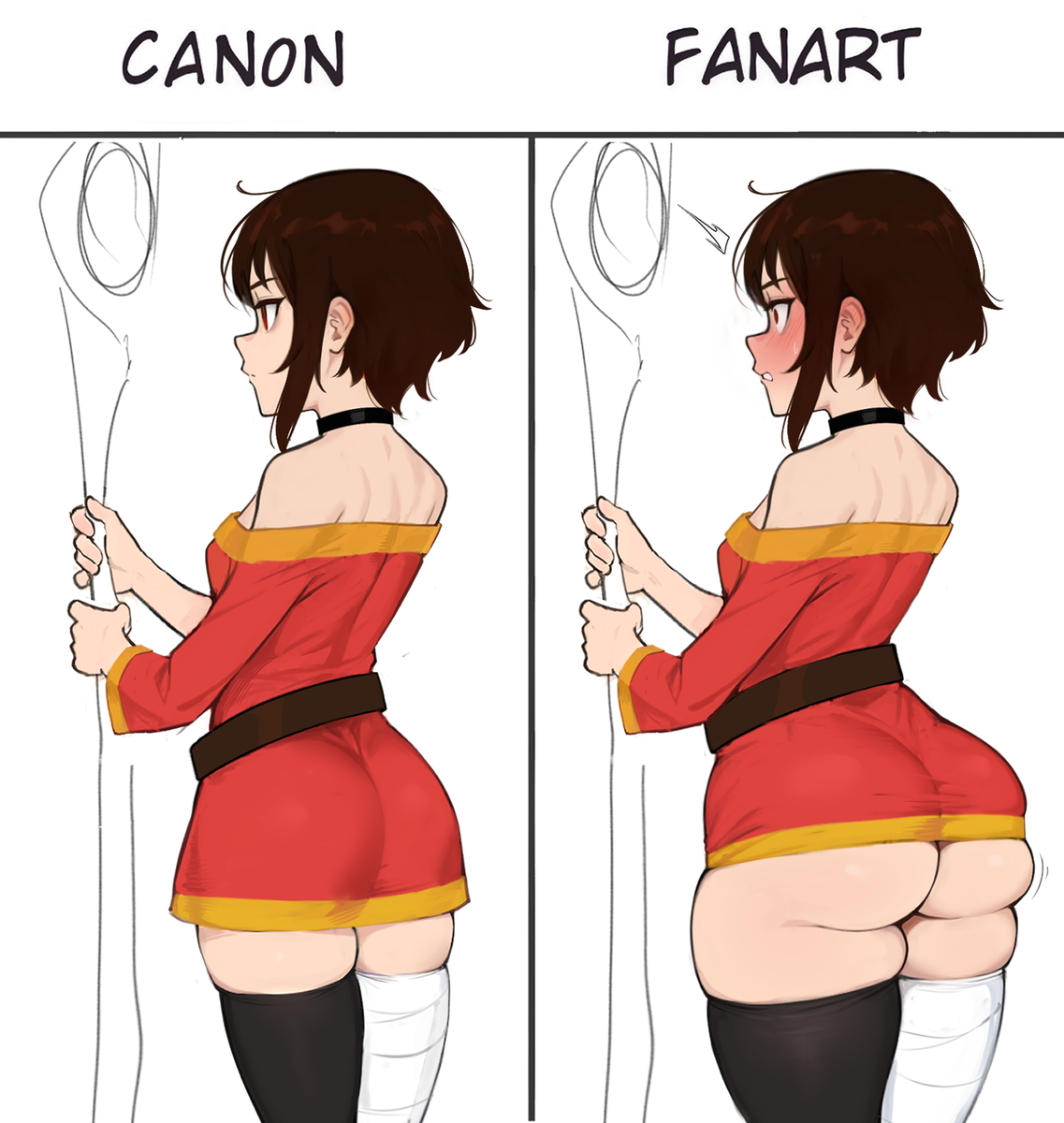 This is a pixiv picture whose title is Megumin.