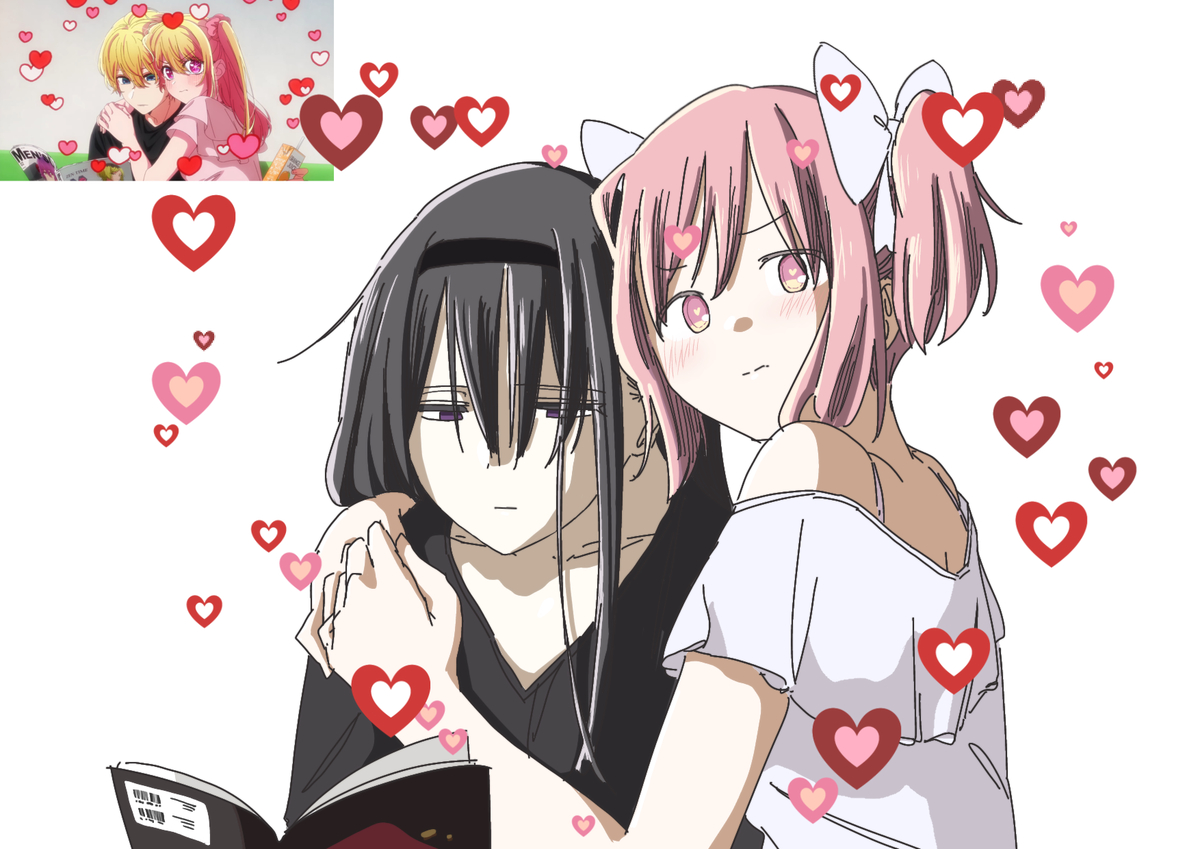 This is a pixiv picture whose title is まどほむ.