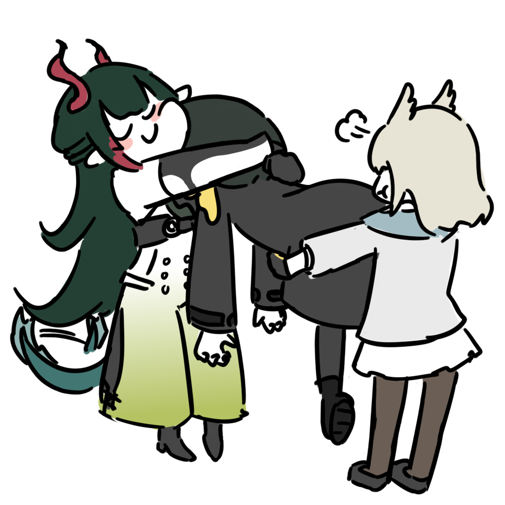 This is a pixiv picture whose title is HUG.