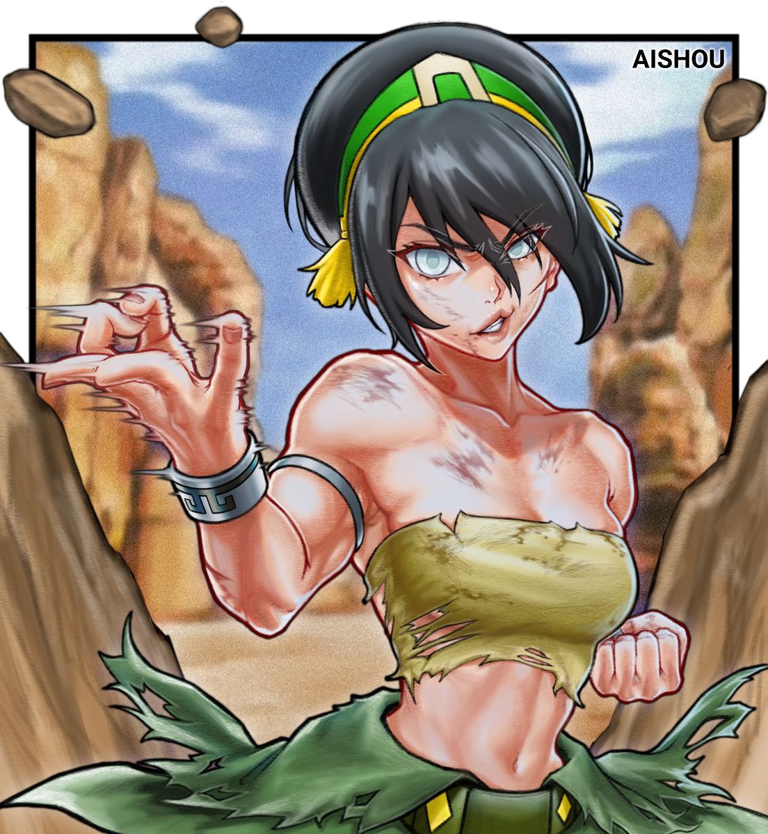 This is a pixiv picture whose title is Toph 🪨.