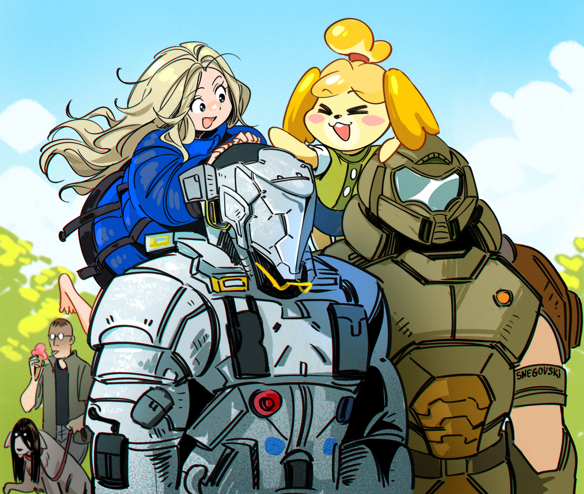 This is a pixiv picture whose title is dads.