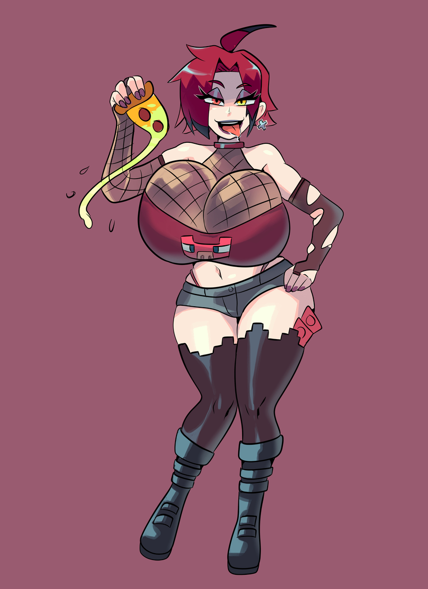 This is a pixiv picture whose title is Goth Gamer Kelly.