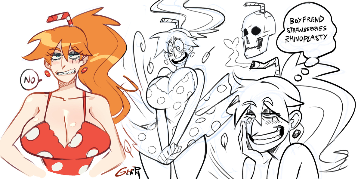This is a pixiv picture whose title is Milkshake Millie.