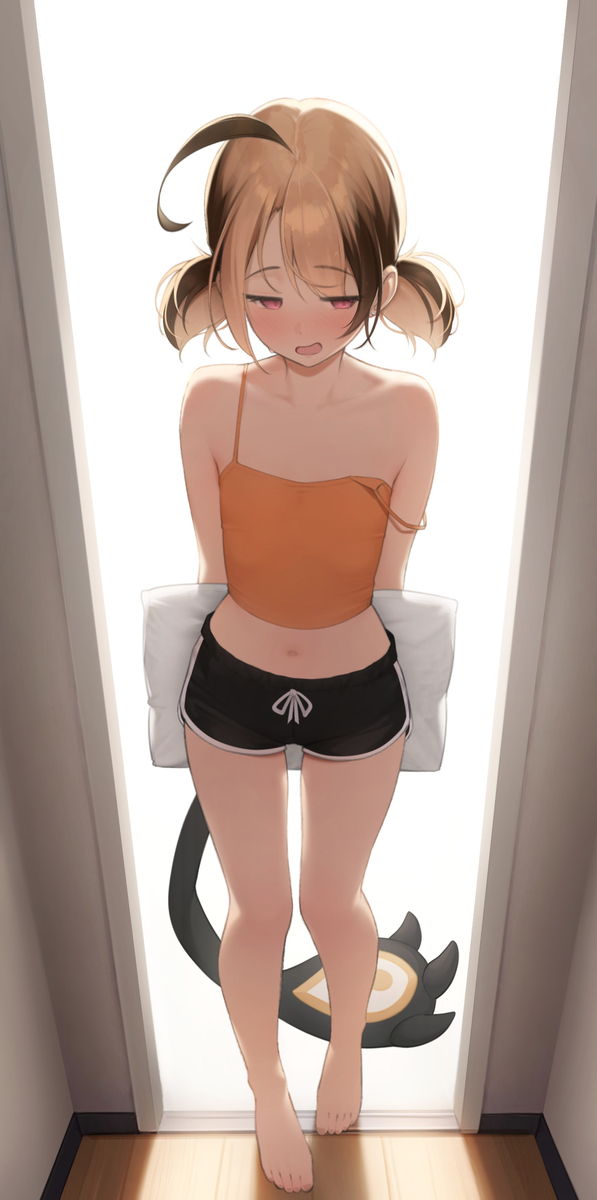 This is a pixiv picture whose title is Gigi wants to sleepover.