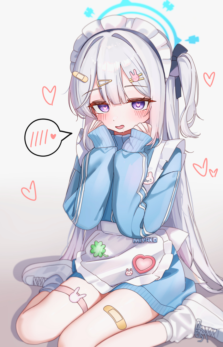 This is a pixiv picture whose title is メイドジャージ ミヤコ💙.