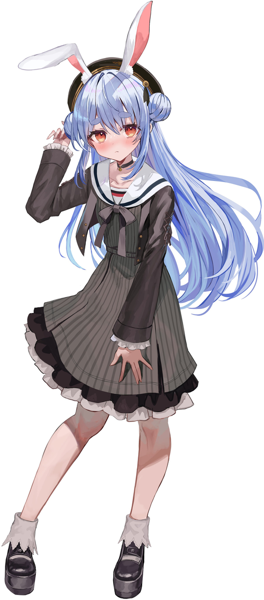 This is a pixiv picture whose title is 「似合ってるならいいぺこ、、、」.