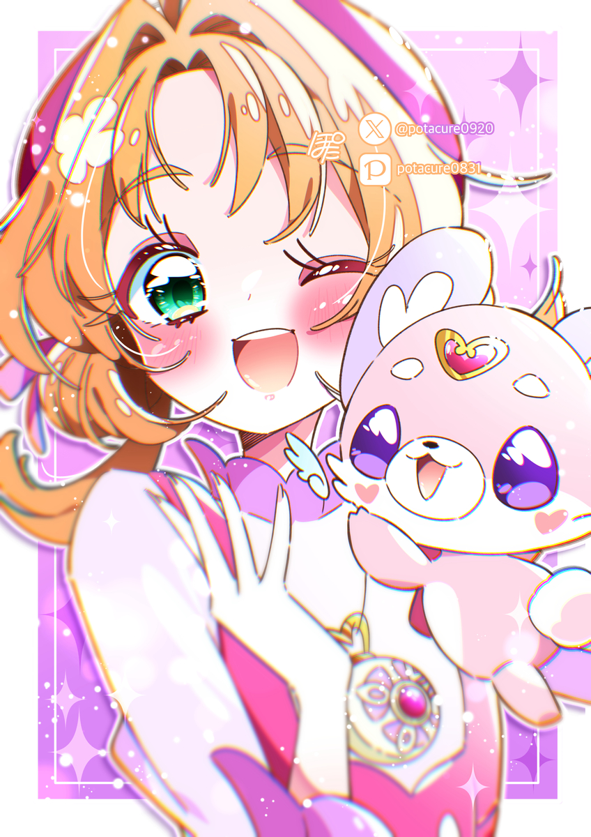 This is a pixiv picture whose title is あんなちゃん＆ポチタン.