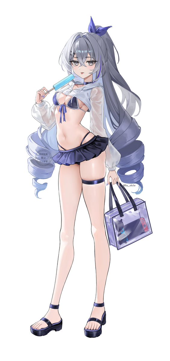 This is a pixiv picture whose title is Silver Wolf.
