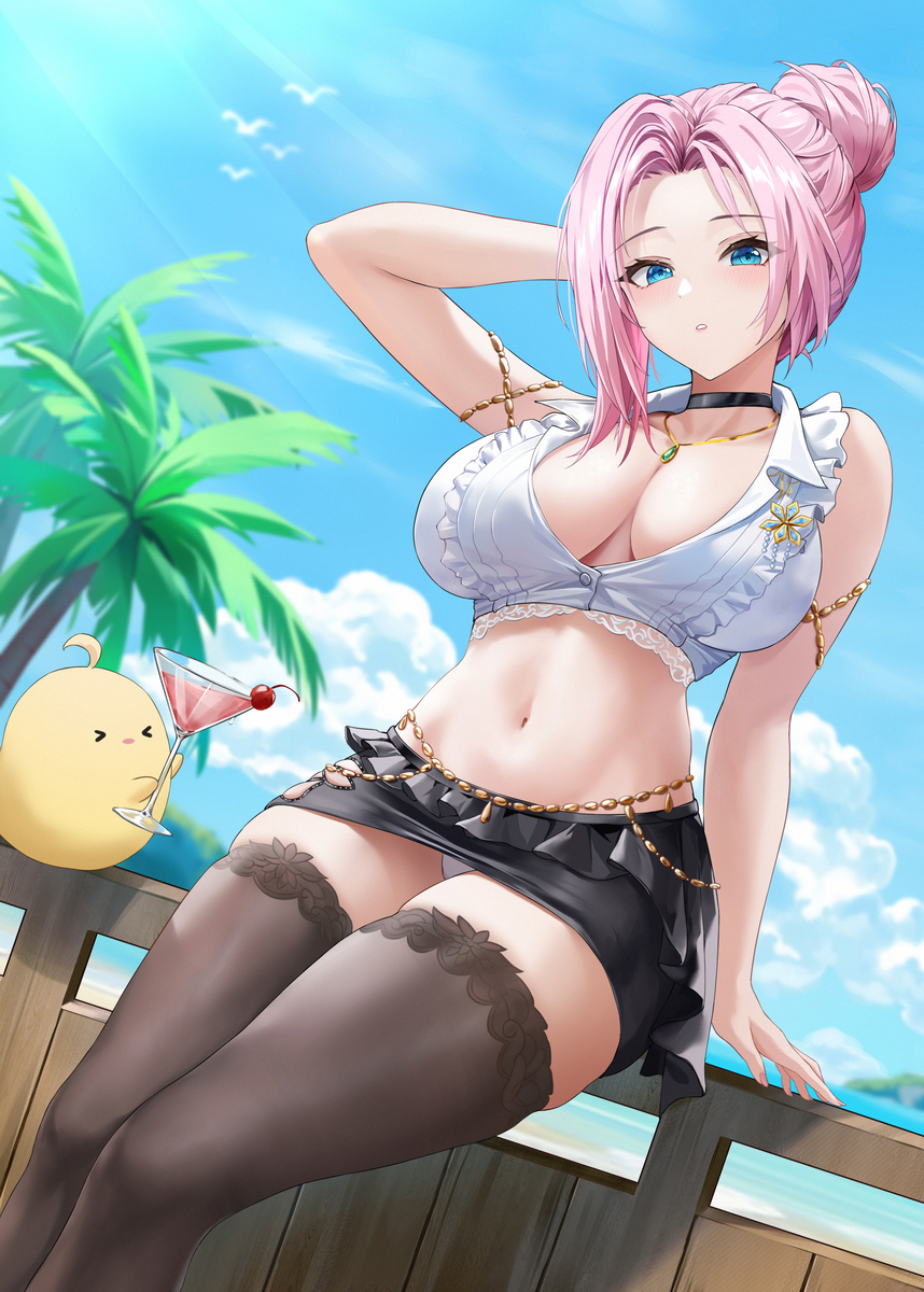 This is a pixiv picture whose title is 碧蓝联动伊莉丝.
