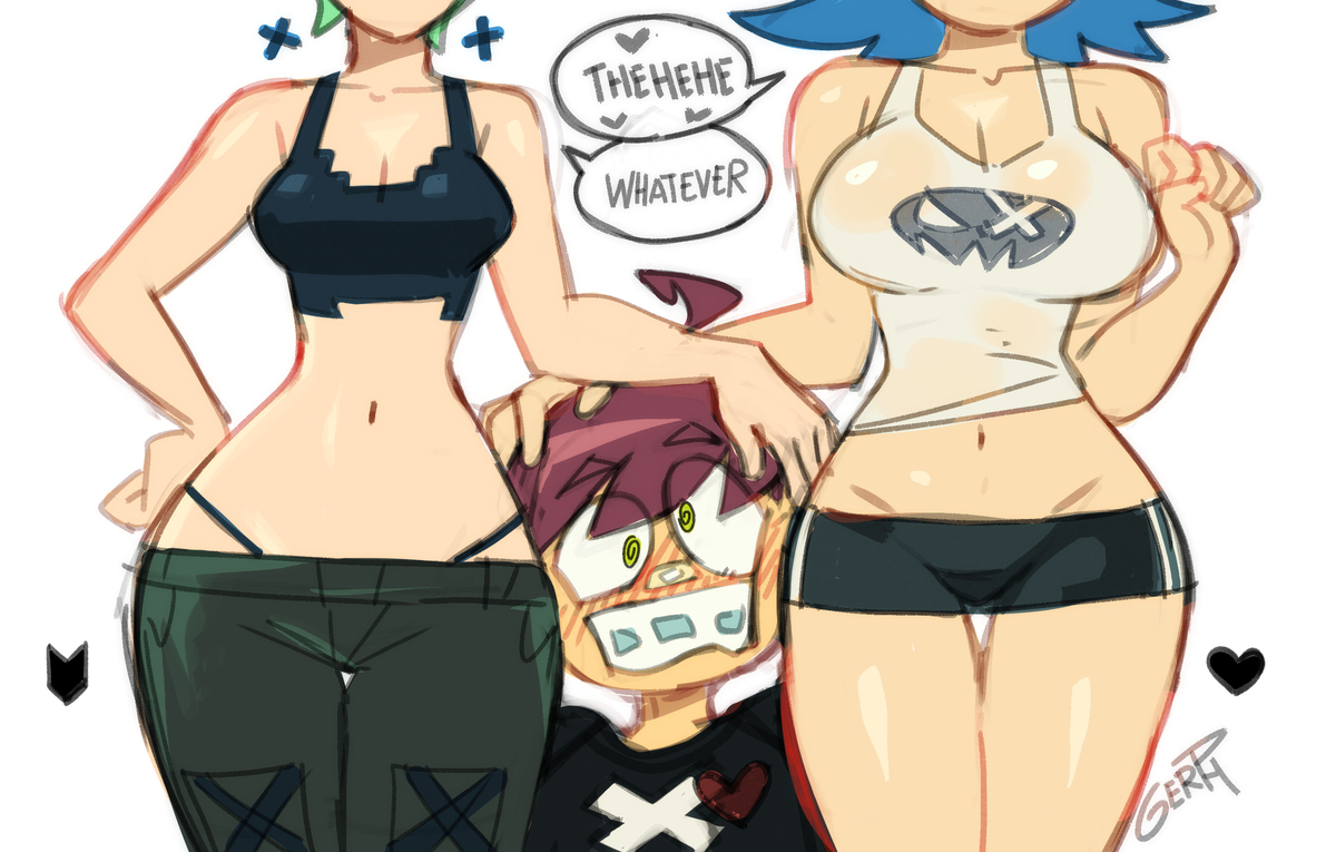 This is a pixiv picture whose title is Gal Sandwich.