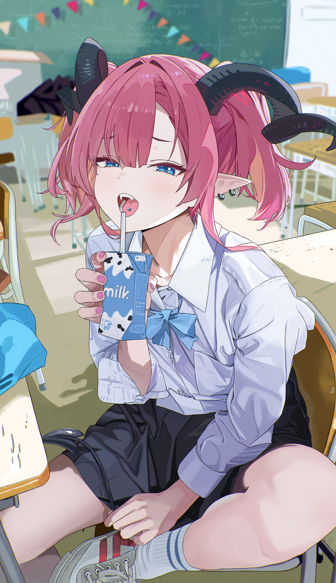 This is a pixiv picture whose title is 小恶魔JK娘.