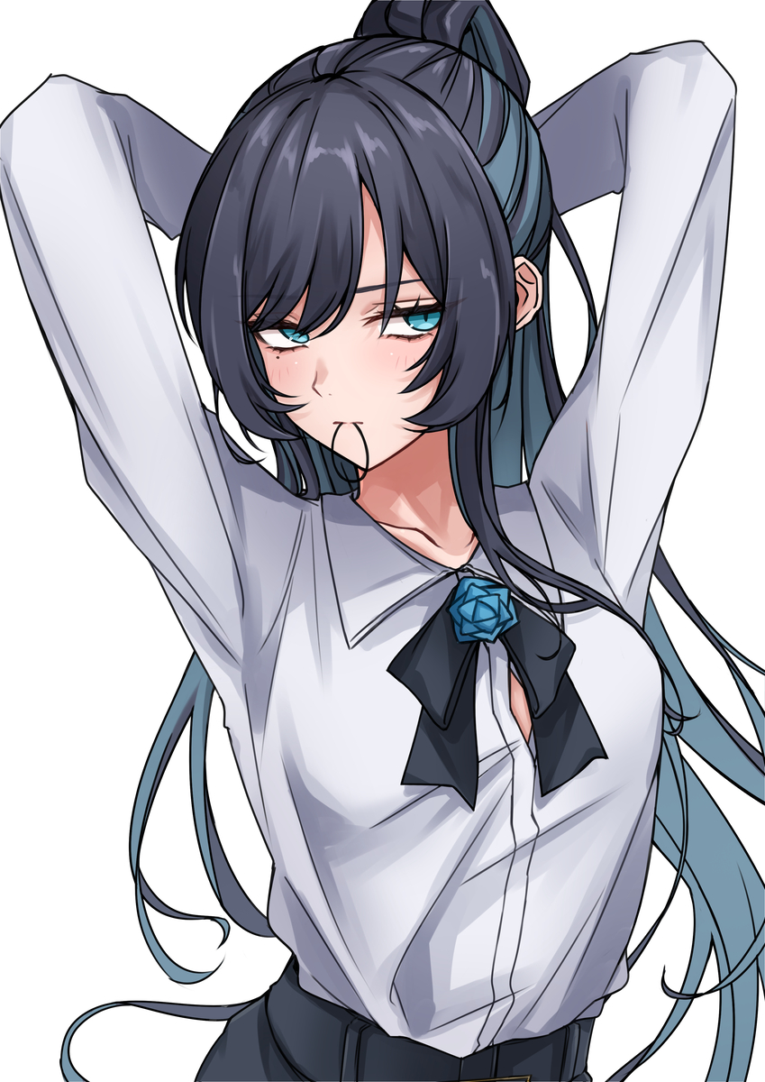 This is a pixiv picture whose title is ポニテAdoちゃん.