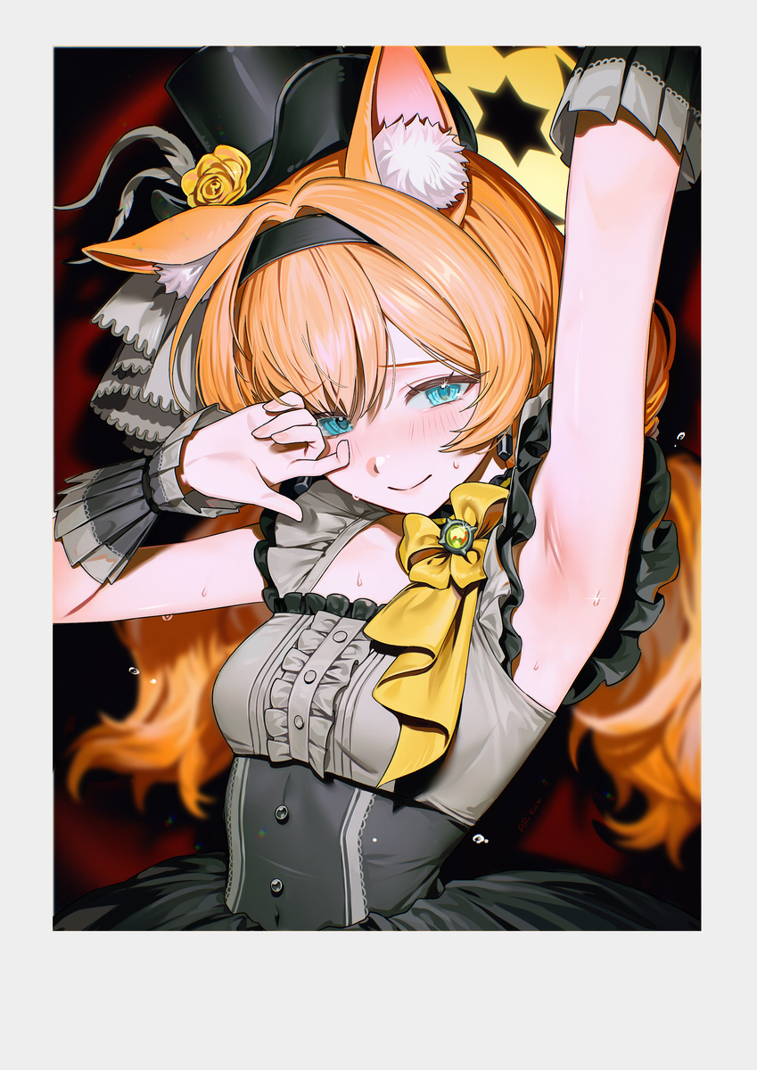 This is a pixiv picture whose title is Idol Mari 🧡.