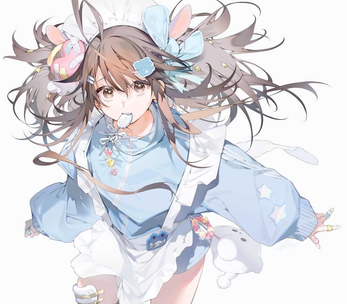This is a pixiv picture whose title is ジャージメイドほしみて.