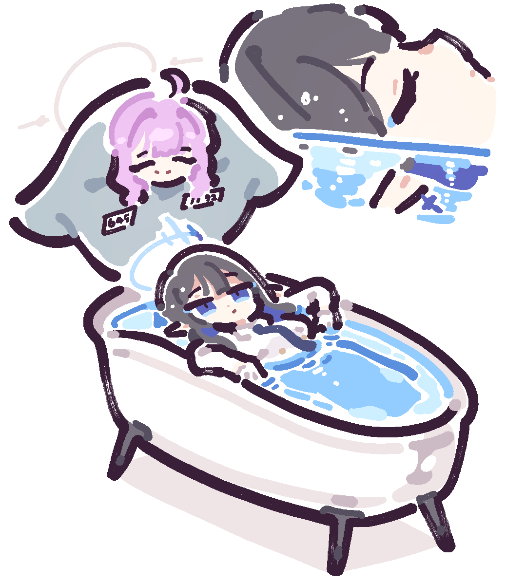 This is a pixiv picture whose title is 🛁.