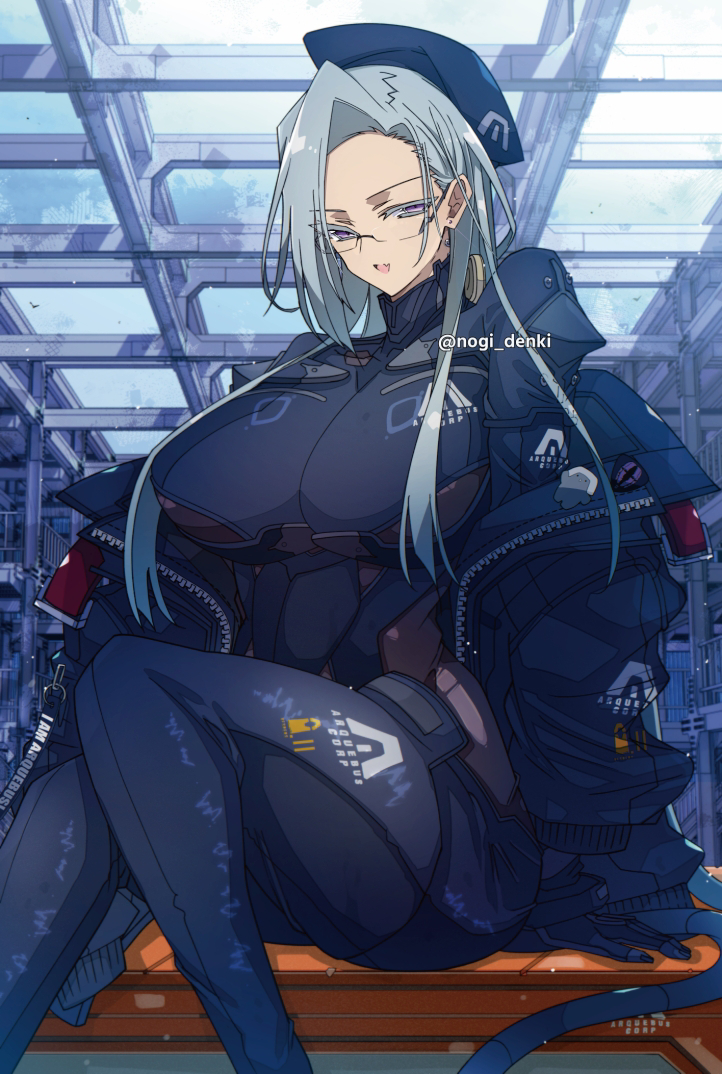 This is a pixiv picture whose title is 【天気の良い日はガレージで】(AC6).