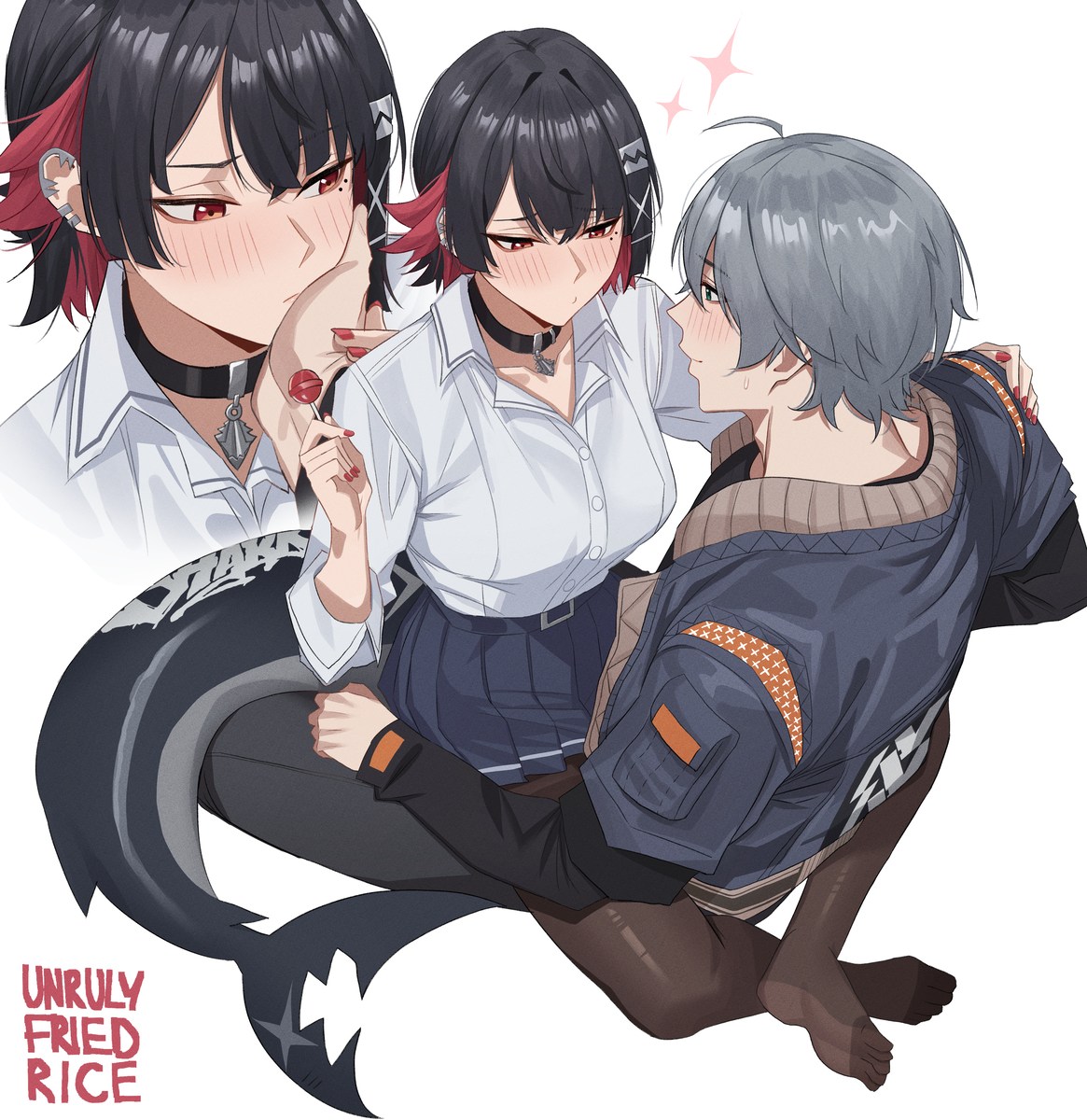 This is a pixiv picture whose title is Taming the Shark.