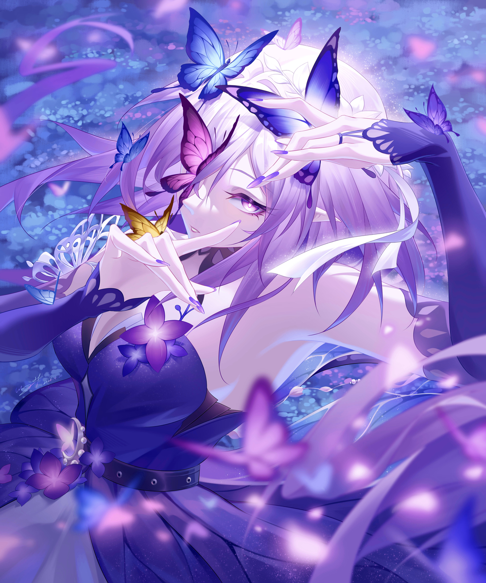 This is a pixiv picture whose title is 🌸🦋.