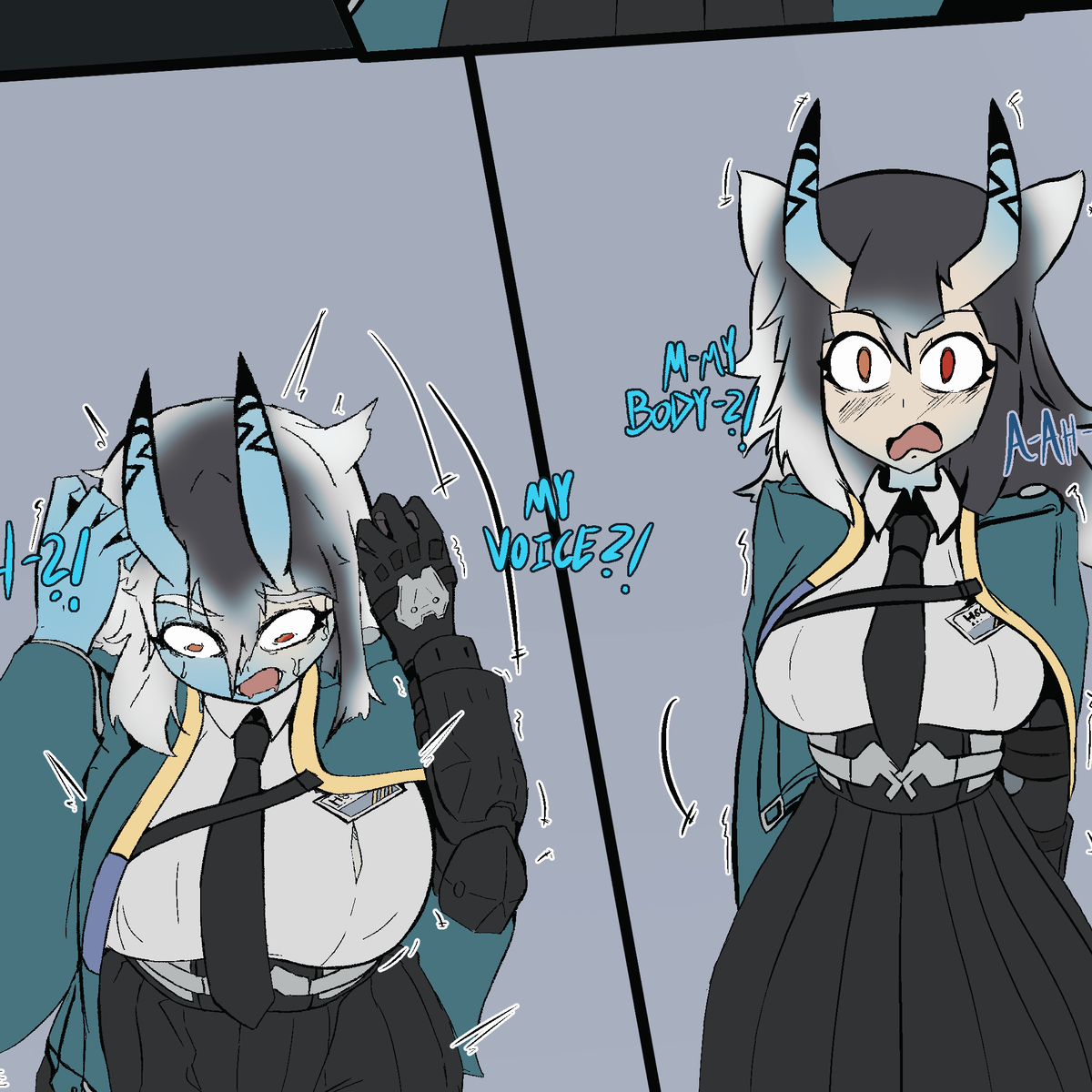 This is a pixiv picture whose title is Miyabi/Soukaku Twinning TF.