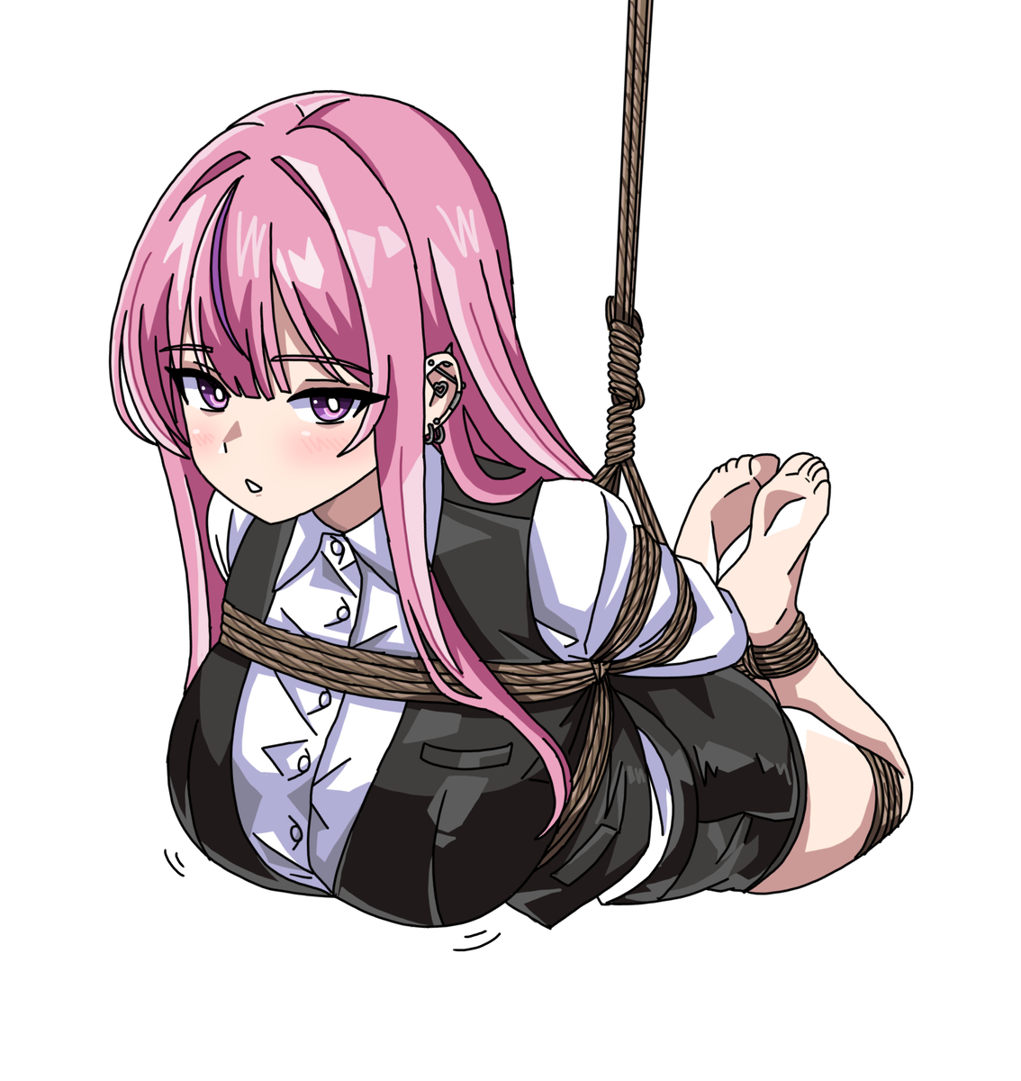 This is a pixiv picture whose title is ホグタイ吊るし.