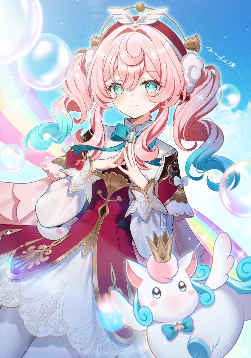 This is a pixiv picture whose title is 私たちに癒しの虹を.