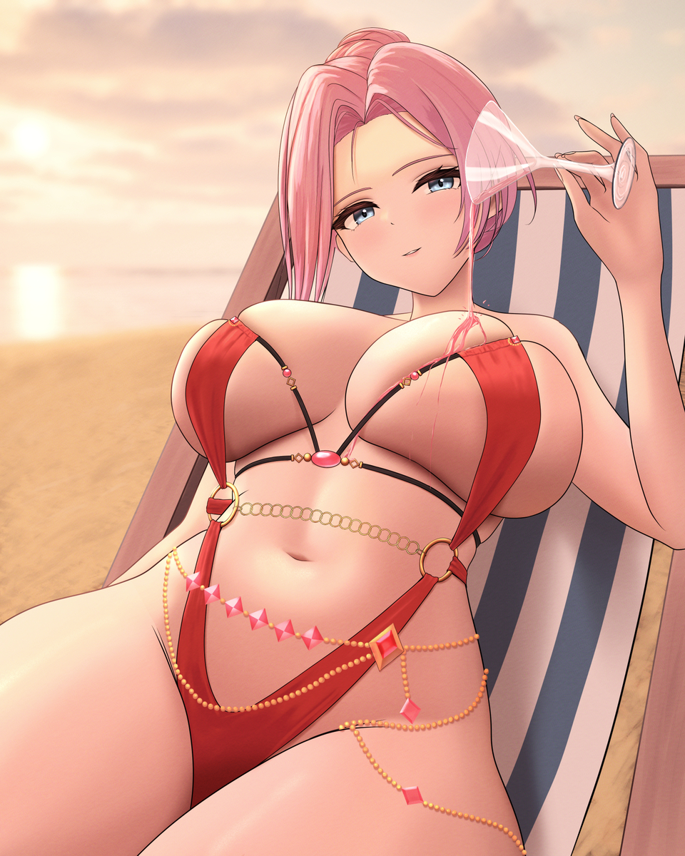This is a pixiv picture whose title is 水着エリーゼ.