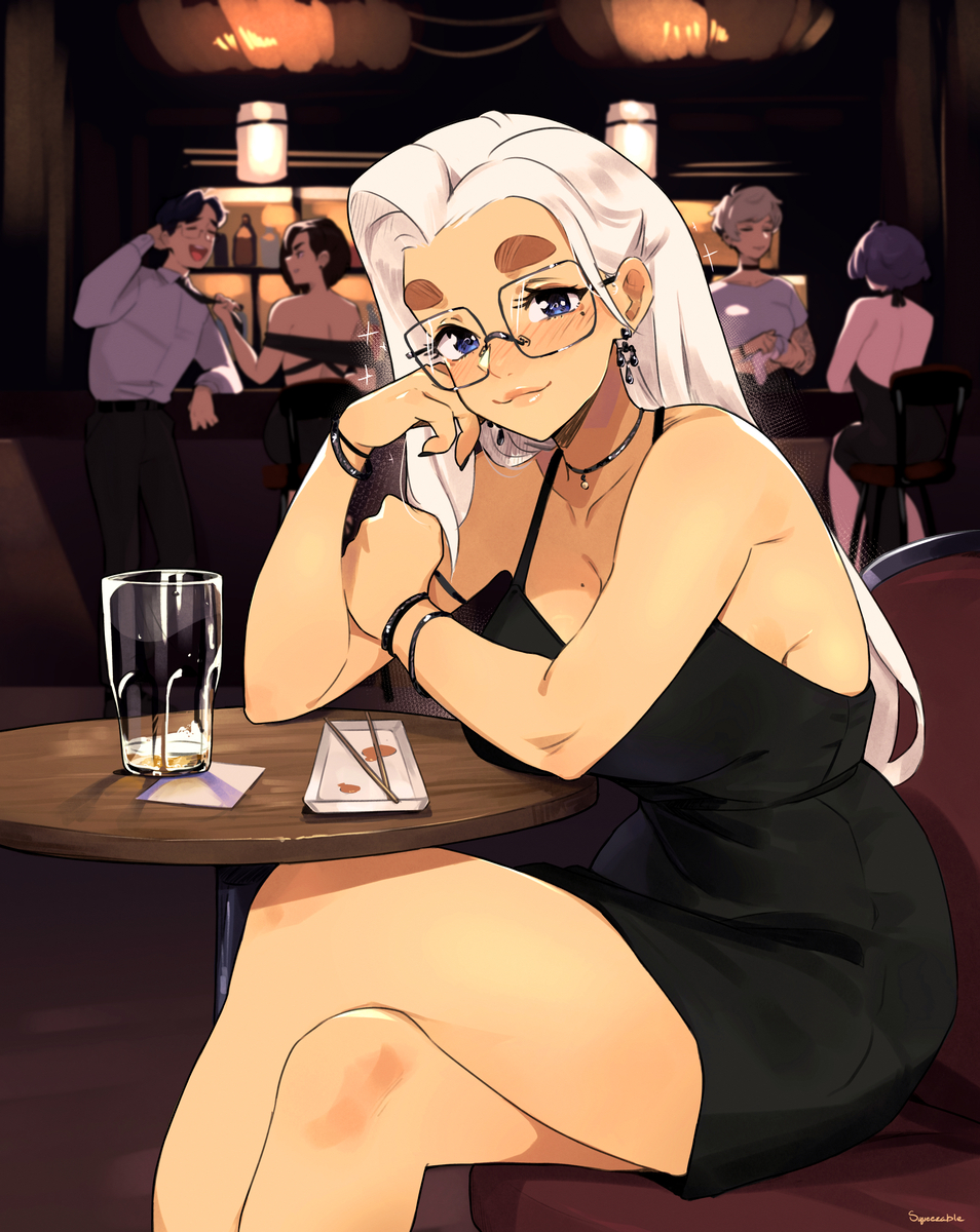 This is a pixiv picture whose title is Drinking with June.