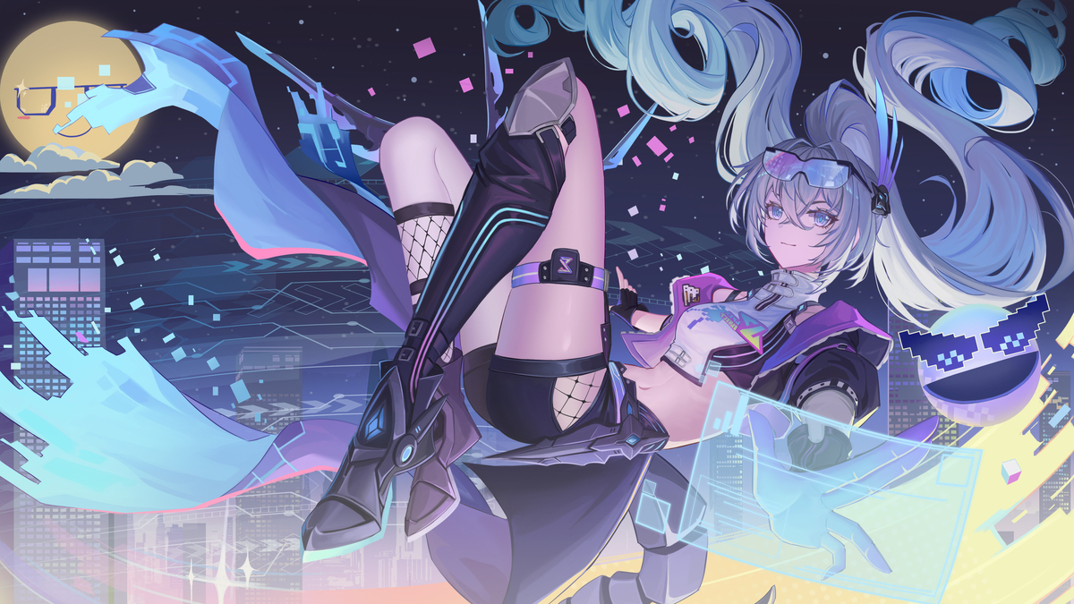 This is a pixiv picture whose title is 银狼lv999.